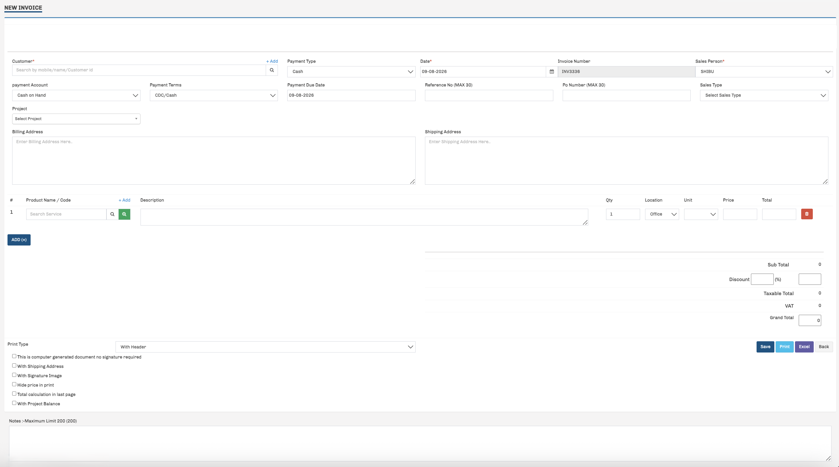 HYRO Accounting Sales and Invoice Management